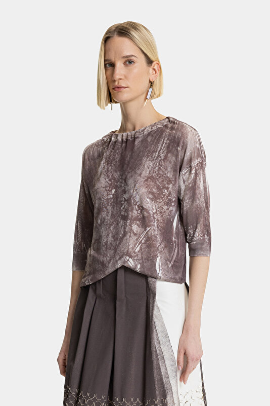ECRU BOAT NECK TRICOT