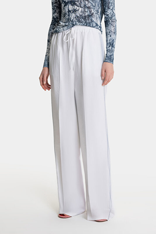 NAVY BLUE WIDE LEG TROUSERS 2
