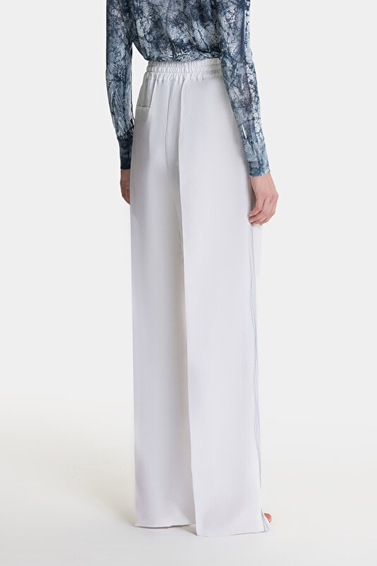 NAVY BLUE WIDE LEG TROUSERS 3