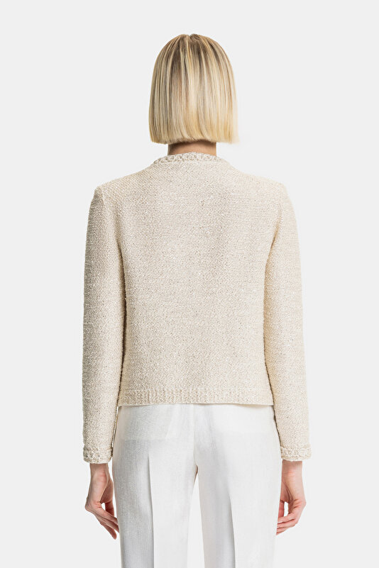 ECRU BASIC / ROUND NECKLINE JACKET 2