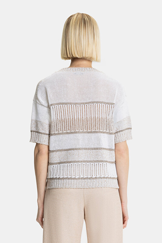 BEIGE BASIC / ROUND NECKLINE TRICOT 2