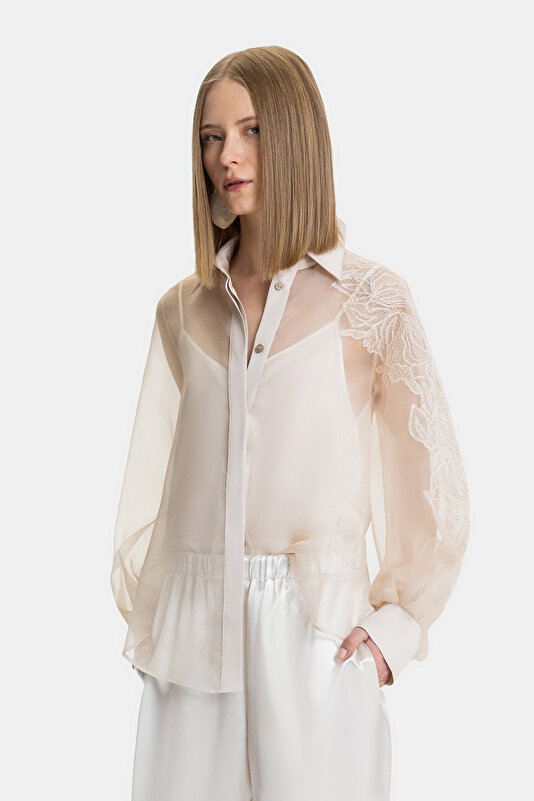 BEIGE LONG SLEEVE SHIRT