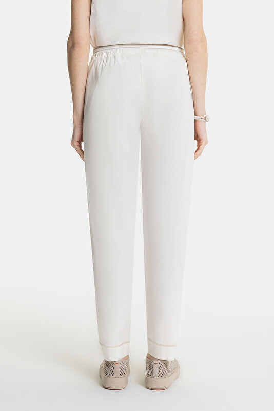 ECRU WIDE LEG TROUSERS 3