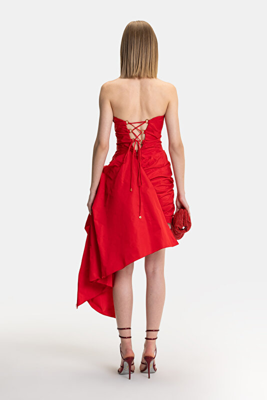 RED SLEEVELESS MINI DRESS 2