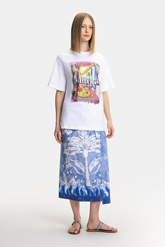 BLUE BASIC / ROUND NECKLINE SHORT SLEEVE TSHIRT 3