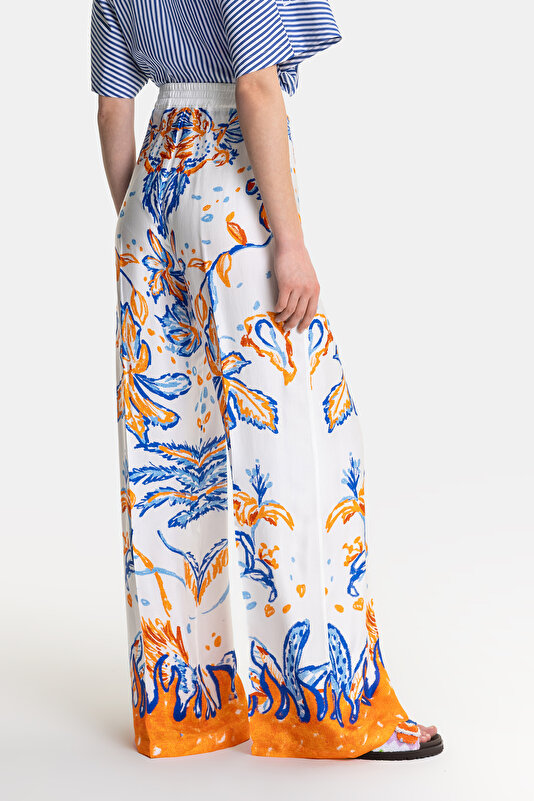 ORANGE WIDE LEG TROUSERS 3
