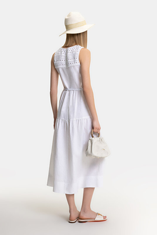 WHITE SLEEVELESS DRESS 2