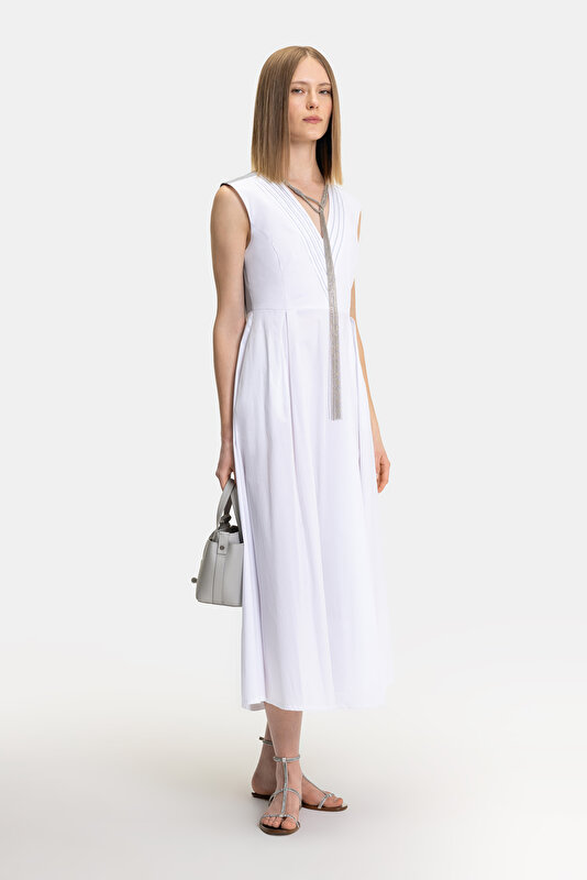 GREY SLEEVELESS DRESS
