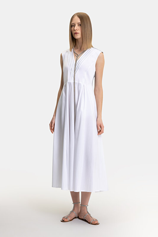GREY SLEEVELESS DRESS 4