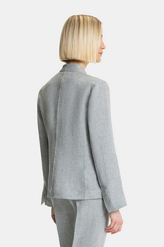 ECRU MANDARIN COLLAR JACKET 2