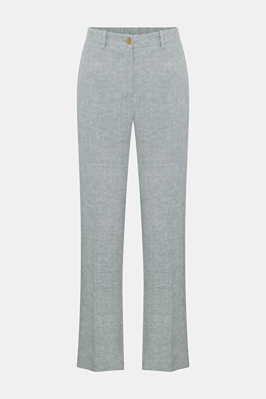 ECRU WIDE LEG TROUSERS 4