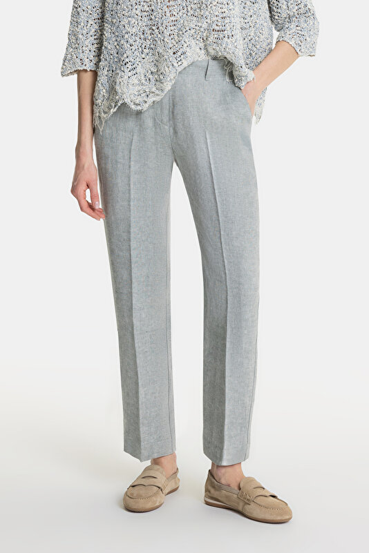 ECRU WIDE LEG TROUSERS 2