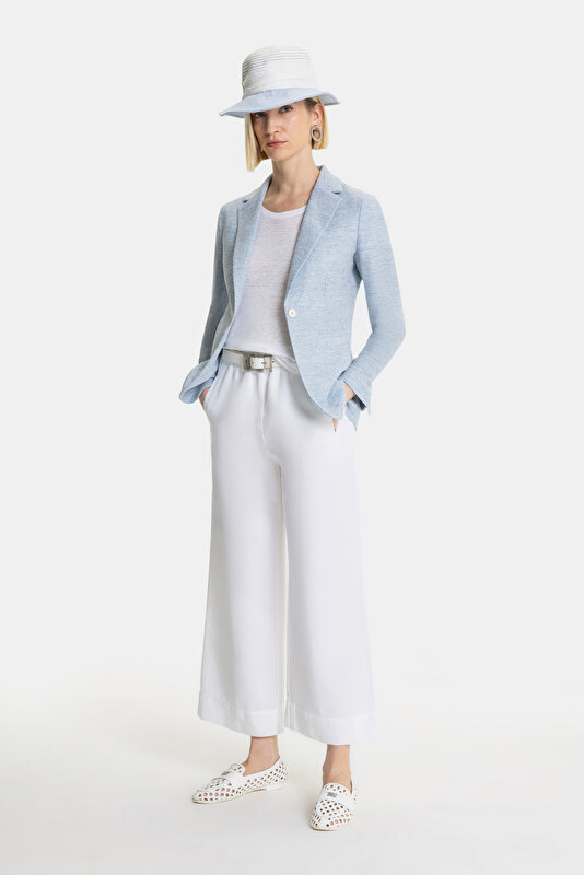 WHITE WIDE LEG TROUSERS