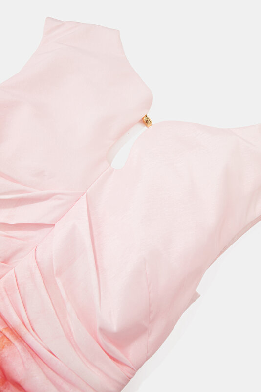 DARK PINK DEGRADE DESIGN MINI DRESS 3