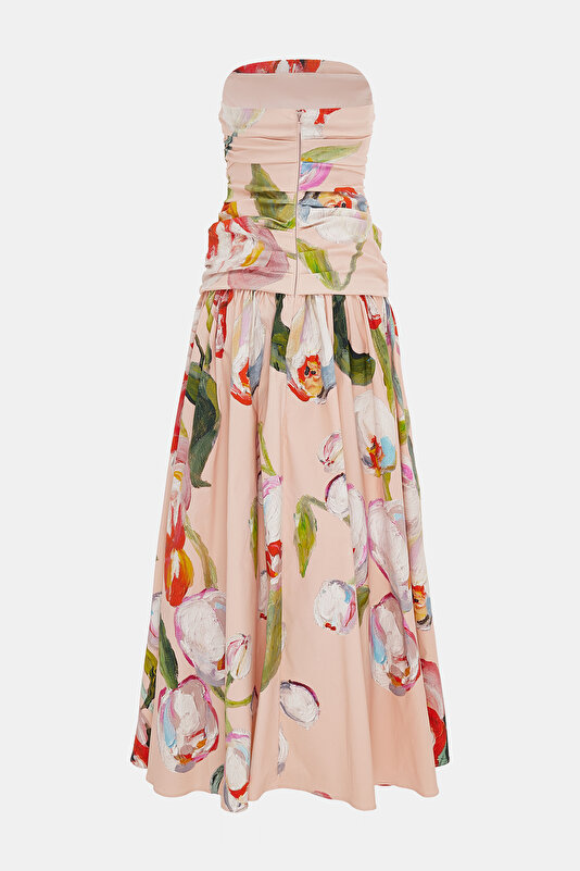 MULTİCOLOR DESİGN FİLLED MAXİ DRESS 2