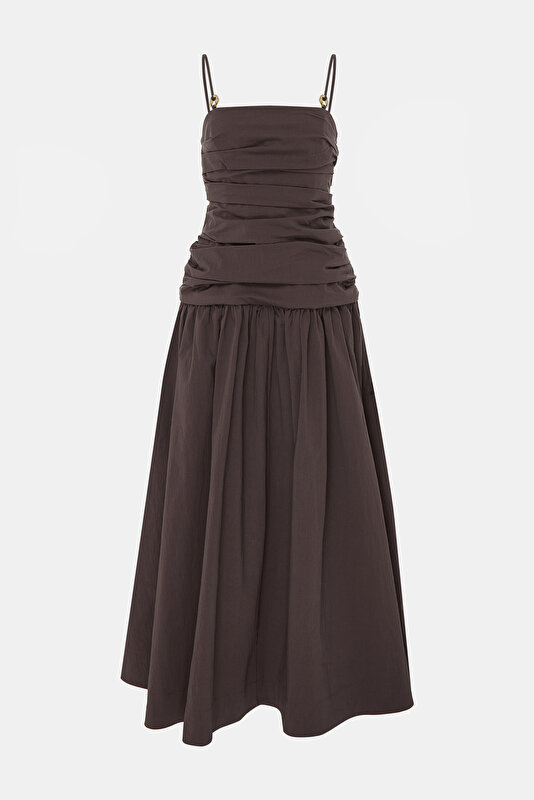 BROWN MAXI DRESS