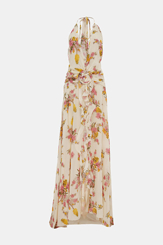 MULTICOLOR FLORAL PATTERN DRESS