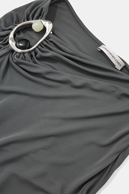 GREY VISCOSE SKIRT 3