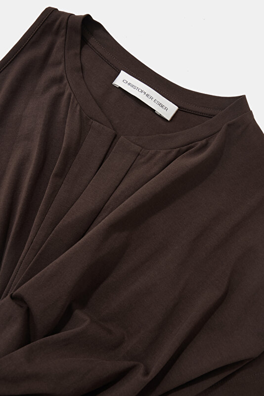 BROWN SLEEVELESS BLOUSE 3