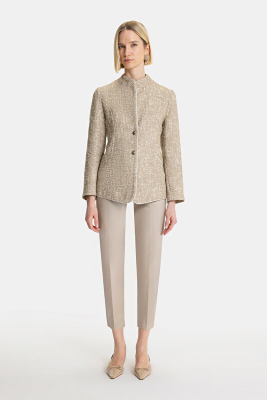 BEIGE SKINNY LEG TROUSERS