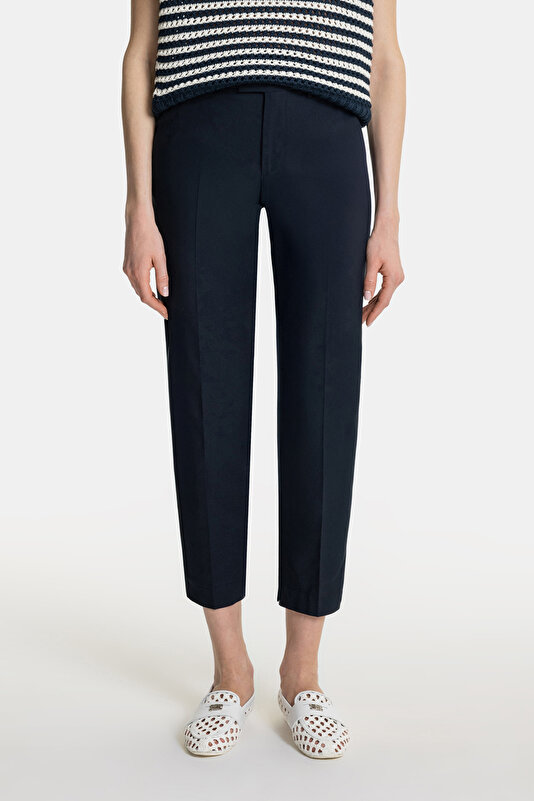 NAVY BLUE SKINNY LEG TROUSERS 2