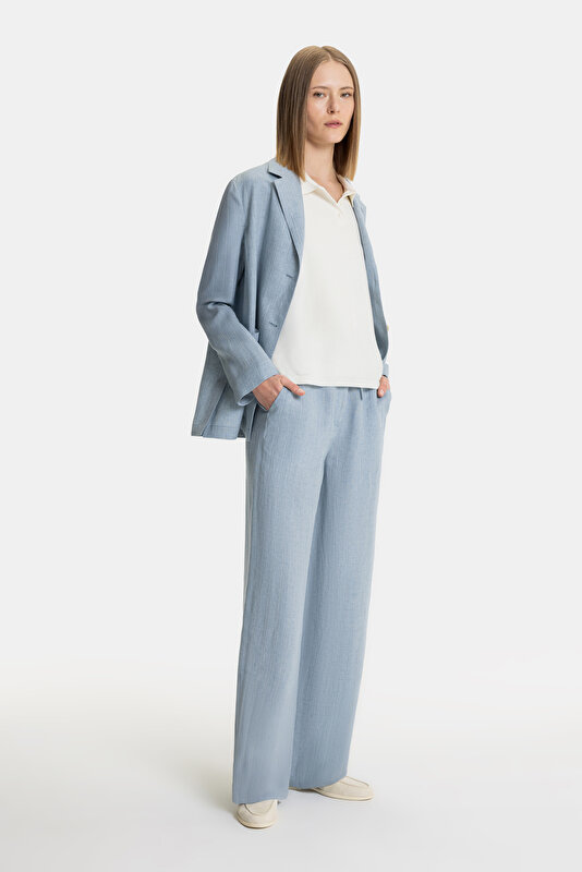 SILVER WIDE LEG TROUSERS
