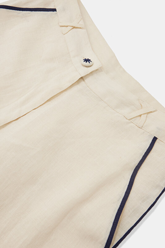 ECRU, NAVY BLUE TROUSERS 3