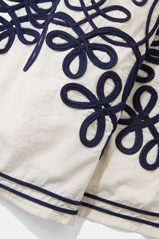 ECRU, NAVY BLUE DRESS 4