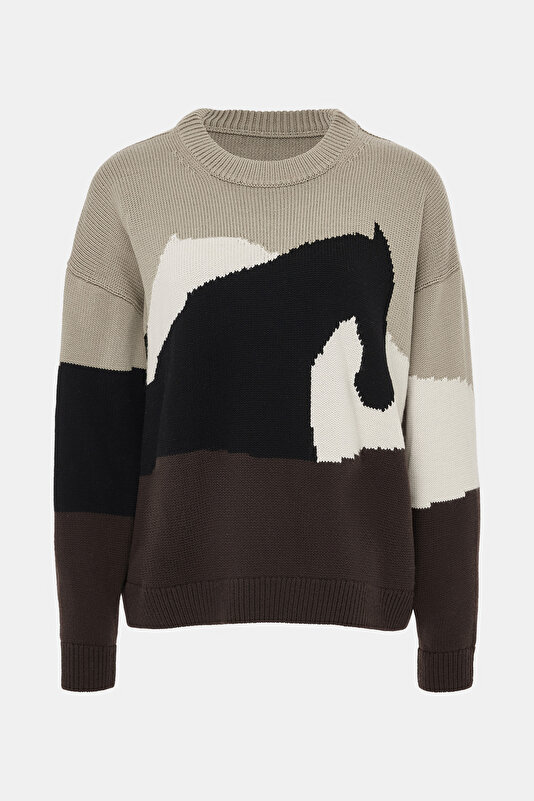 MULTICOLOR DESIGN FILLED WOOL JERSEY 3