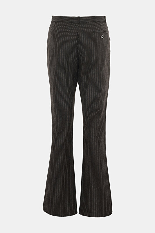 BROWN STRAİGHT CUT WOOL TROUSERS 2