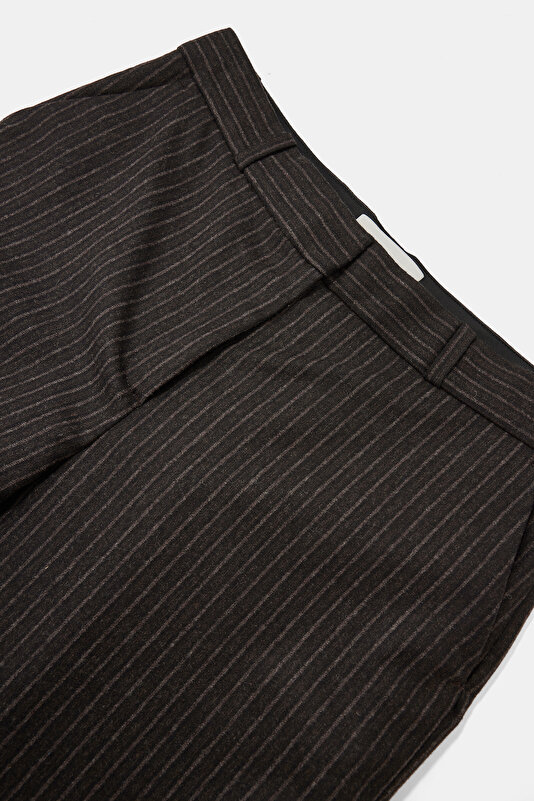 BROWN STRAİGHT CUT WOOL TROUSERS 3
