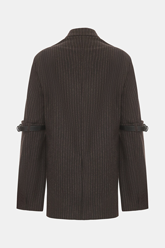 BROWN BUTTONED WOOL JACKET 2