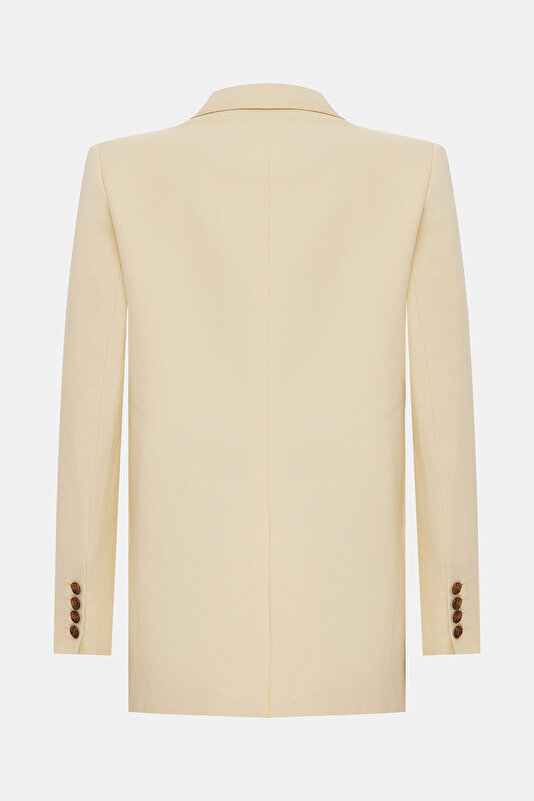 CREAM BUTTONED JACKET 2
