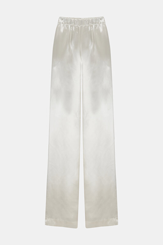 ECRU WIDE LEG TROUSERS 4