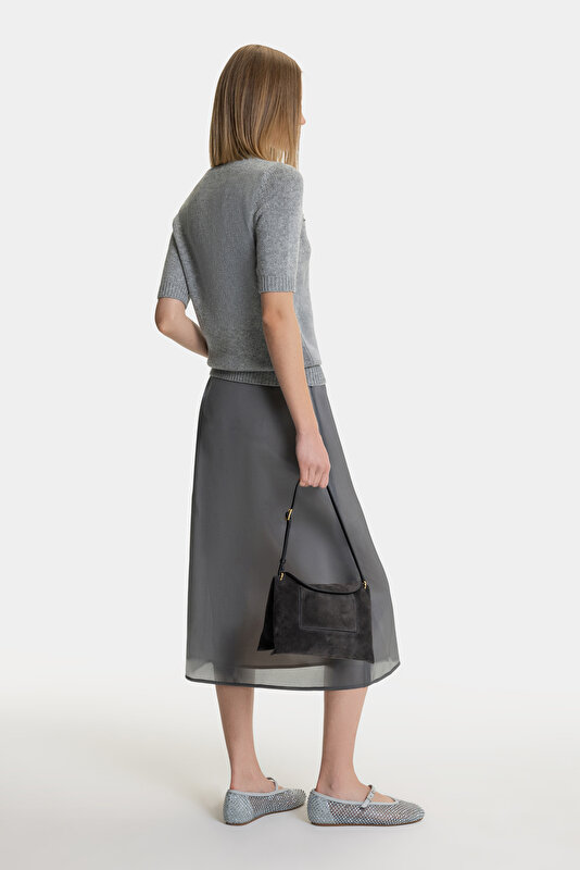 DARK GREY MIDI SKIRT 4