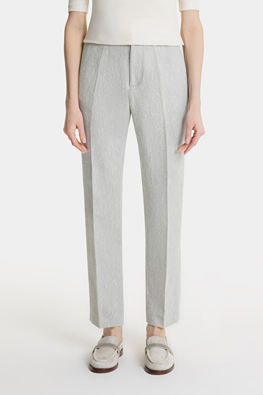 WHITE STRAIGHT CUT TROUSERS 2