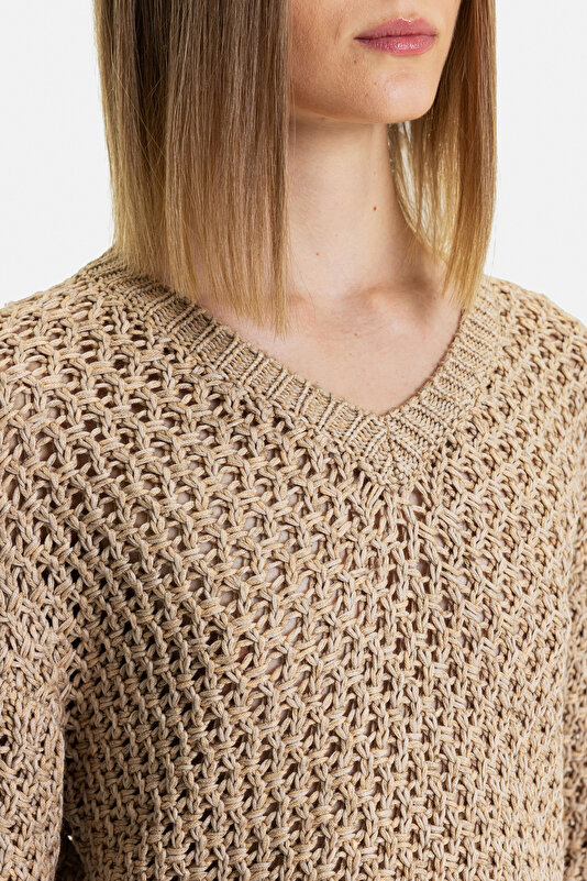 CAMEL V NECK TRICOT 3
