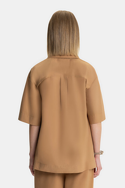 TAN SHORT SLEEVE SHIRT 2
