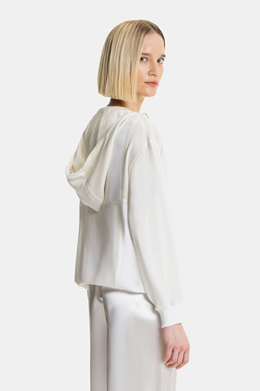 ECRU HOODIE SWEATSHIRT 2