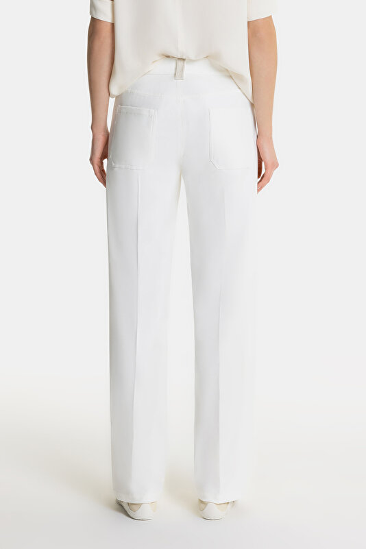 ECRU WIDE LEG TROUSERS 3