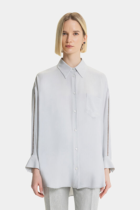 LIGHT GREY LONG SLEEVE SHIRT
