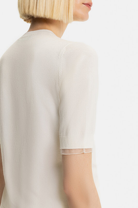 ECRU BASIC / ROUND NECKLINE TRICOT 3