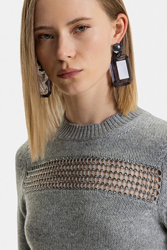DARK GREY BASIC / ROUND NECKLINE TRICOT 3