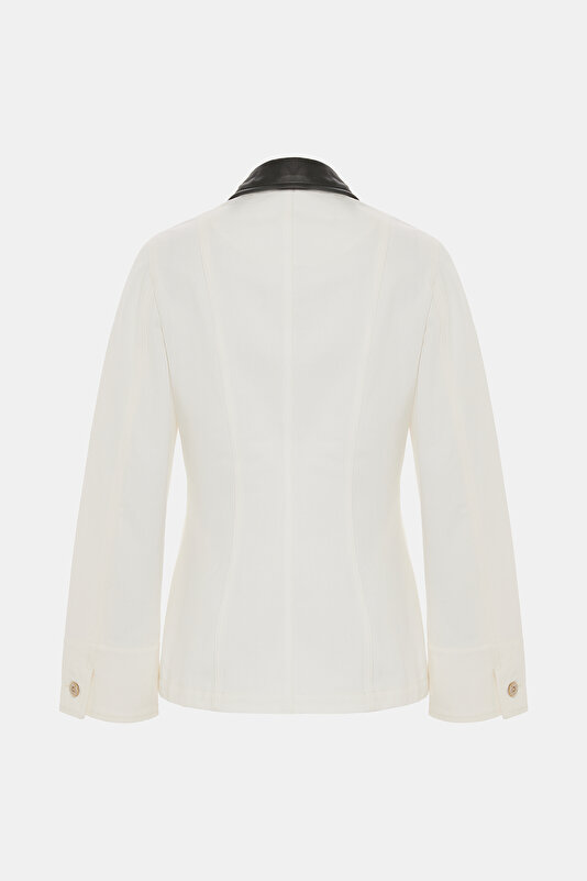 ECRU BUTTONED JACKET 2