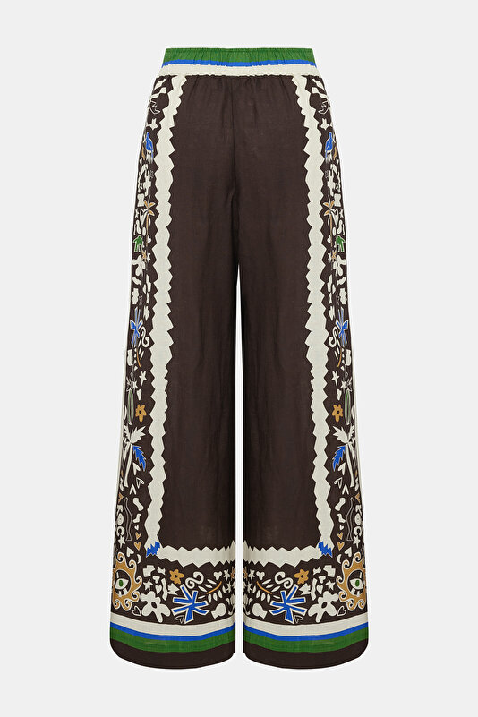 RELAX KALIP KREM BORU PAÇA KETEN PANTOLON 4