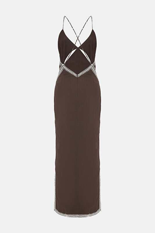 CREAM EMBROIDERED MIDI DRESS 4
