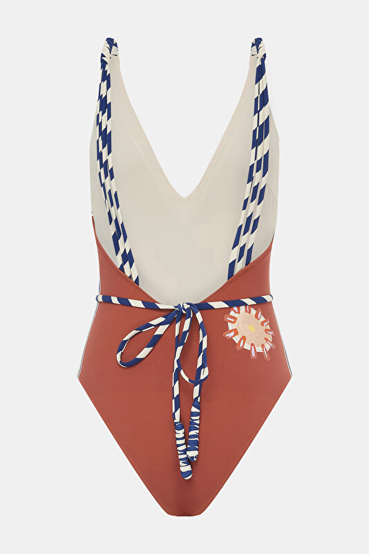 BRICK DESIGN FILLED SWIMSUIT 2