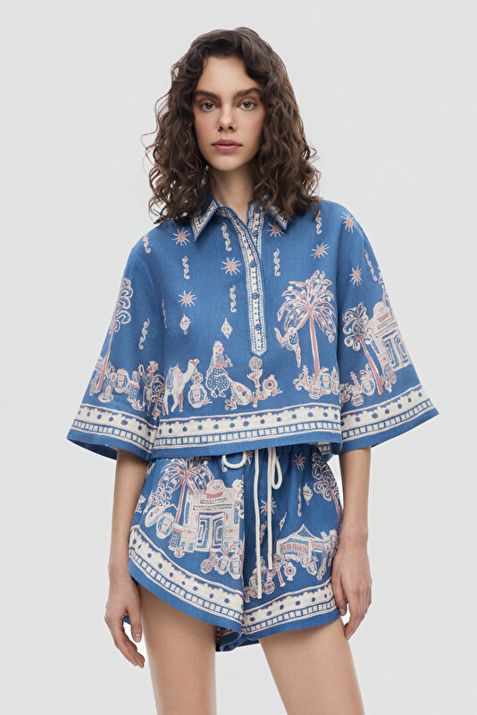 MULTICOLOR DESIGN FILLED SHIRT