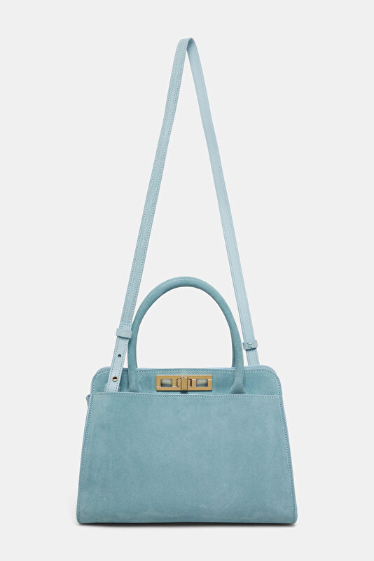 BLUE LEATHER BAG 2