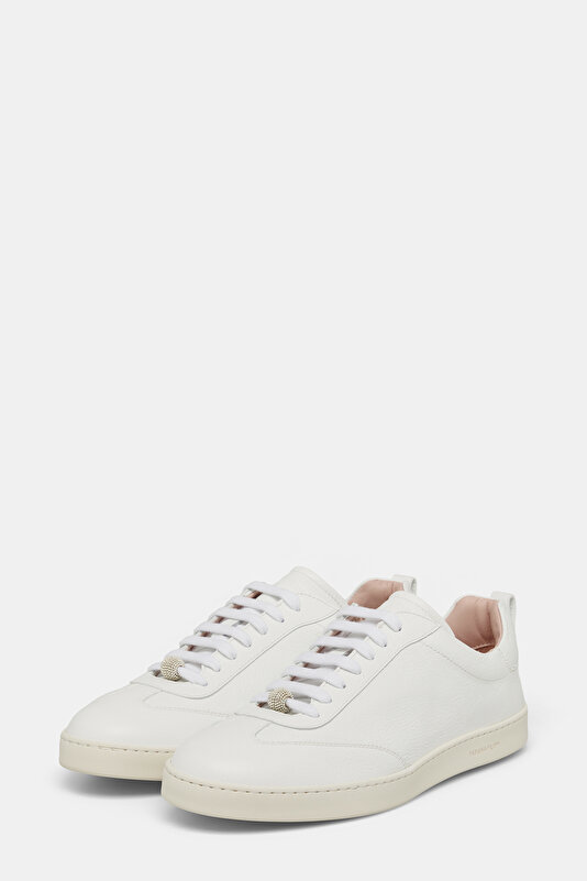 WHITE LEATHER SNEAKER KADIN 2